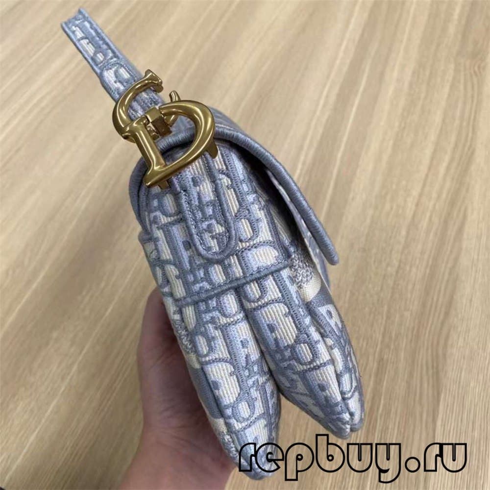 Dior Top Replica Saddle Bag Grey Embroidery Oblique Print (2022 Edition)-Best Quality designer Bag Review, and online shopping, designer bag ru