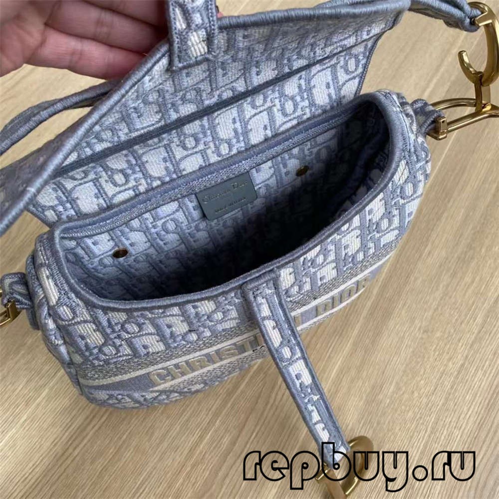Dior Top Replica Saddle Bag Grey Embroidery Oblique Printed Inside Label Detail (2022Latest)-Best Quality designer Bag Review, and online shopping, designer bag ru