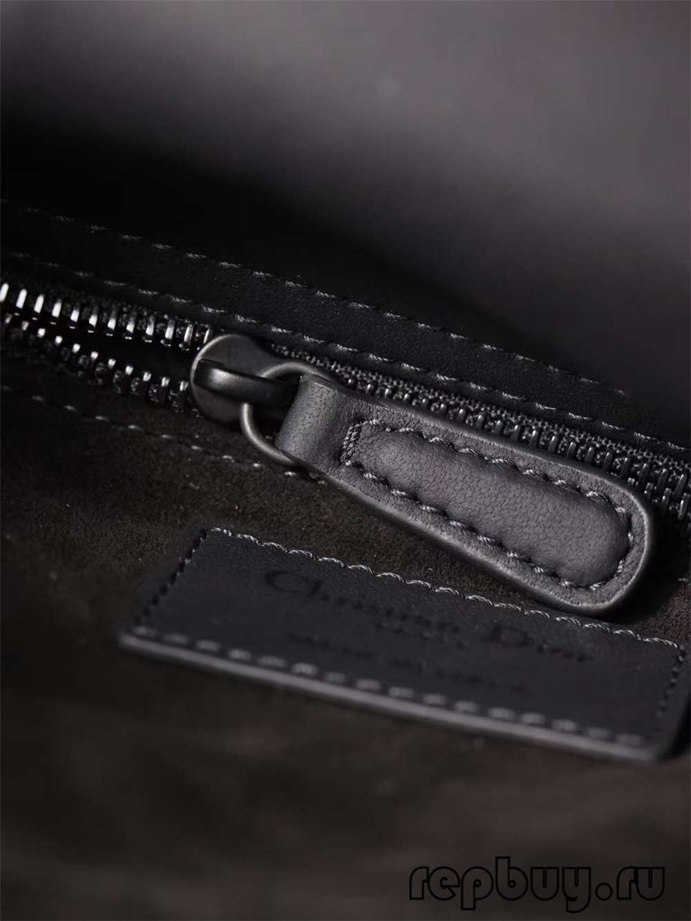 LADY DIOR Mini Black Top Replica Handbag Matte Cowhide Shoulder Strap and Zipper Detail (2022 Updated)-Best Quality designer Bag Review, and online shopping, designer bag ru