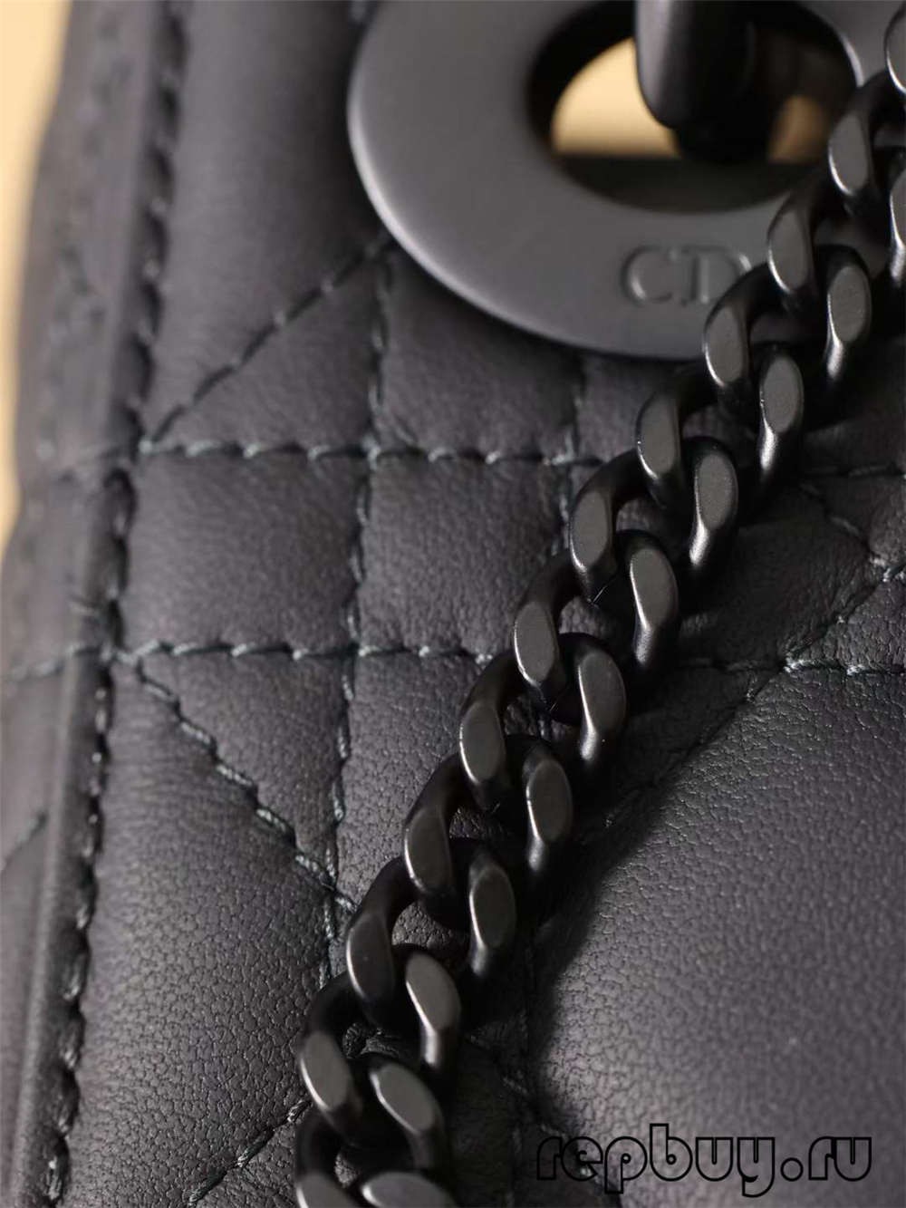 LADY DIOR Mini Black Top Replica Handbag Matte Cowhide Shoulder Strap and Zipper Detail (2022 Updated)-Best Quality designer Bag Review, and online shopping, designer bag ru
