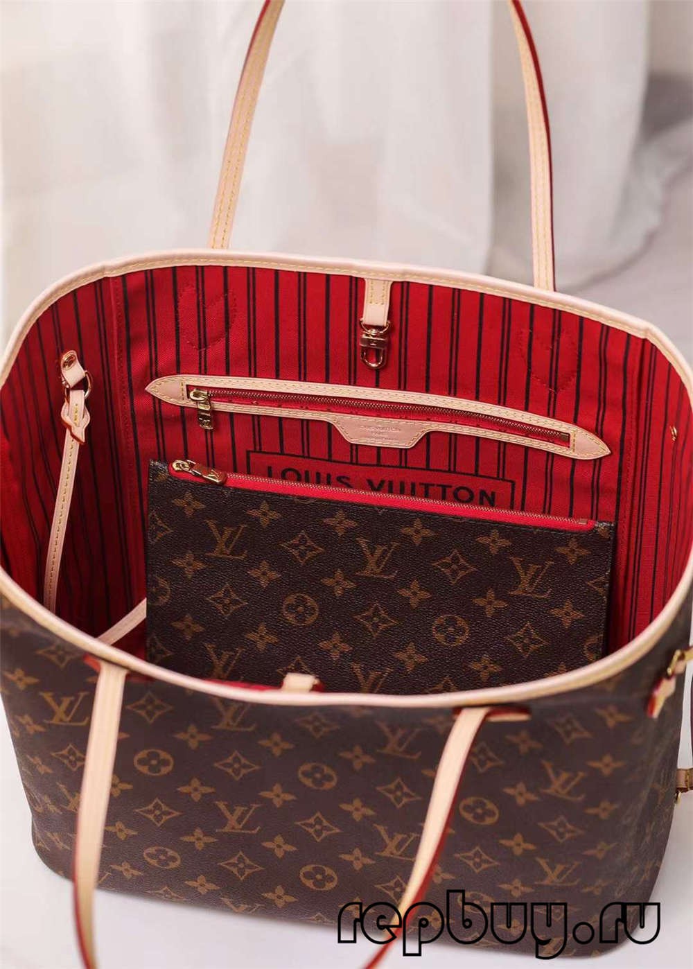 Louis Vuitton M41177 NeverFull Classic Medium Shopper 31cm Top Replica Bags (2022 Latest)-Best Quality designer Bag Review, and online shopping, designer bag ru