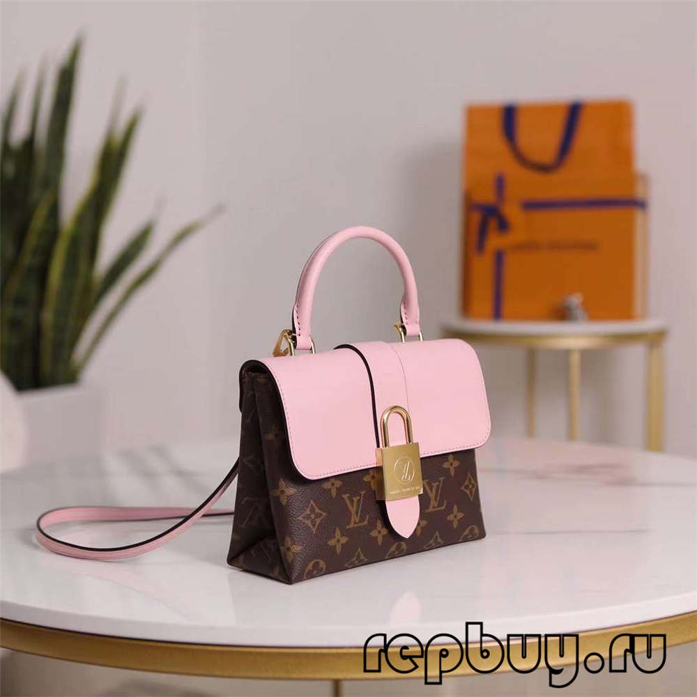 Louis Vuitton M44080 20cm Lock BB Pink Top Replica Bags (2022 Edition)-Best Quality designer Bag Review, and online shopping, designer bag ru