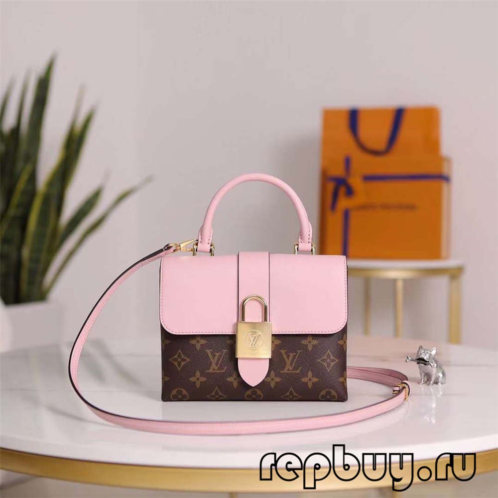 Louis Vuitton M44080 20cm Lock BB Pink Top Replica Bags (2022 Edition)-Best Quality designer Bag Review, and online shopping, designer bag ru