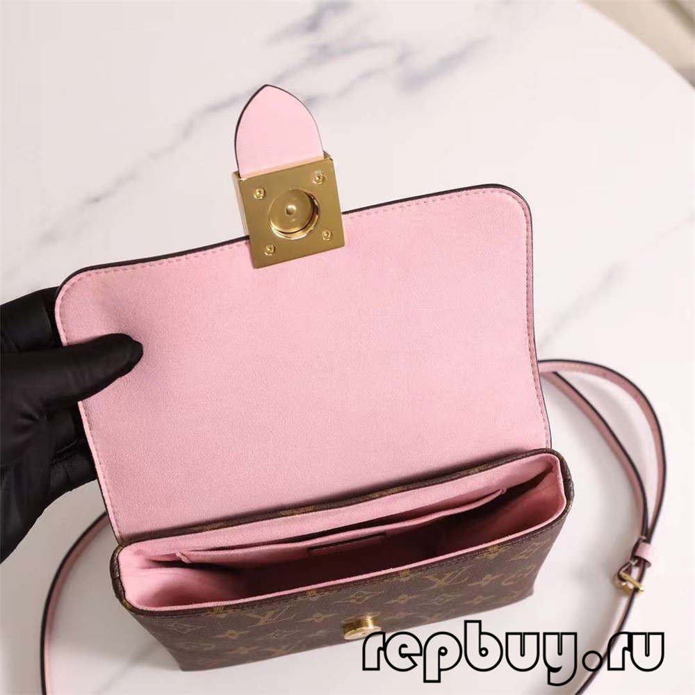Louis Vuitton M44080 20cm Lock BB Pink Top Replica Bags (2022 Edition)-Best Quality designer Bag Review, and online shopping, designer bag ru