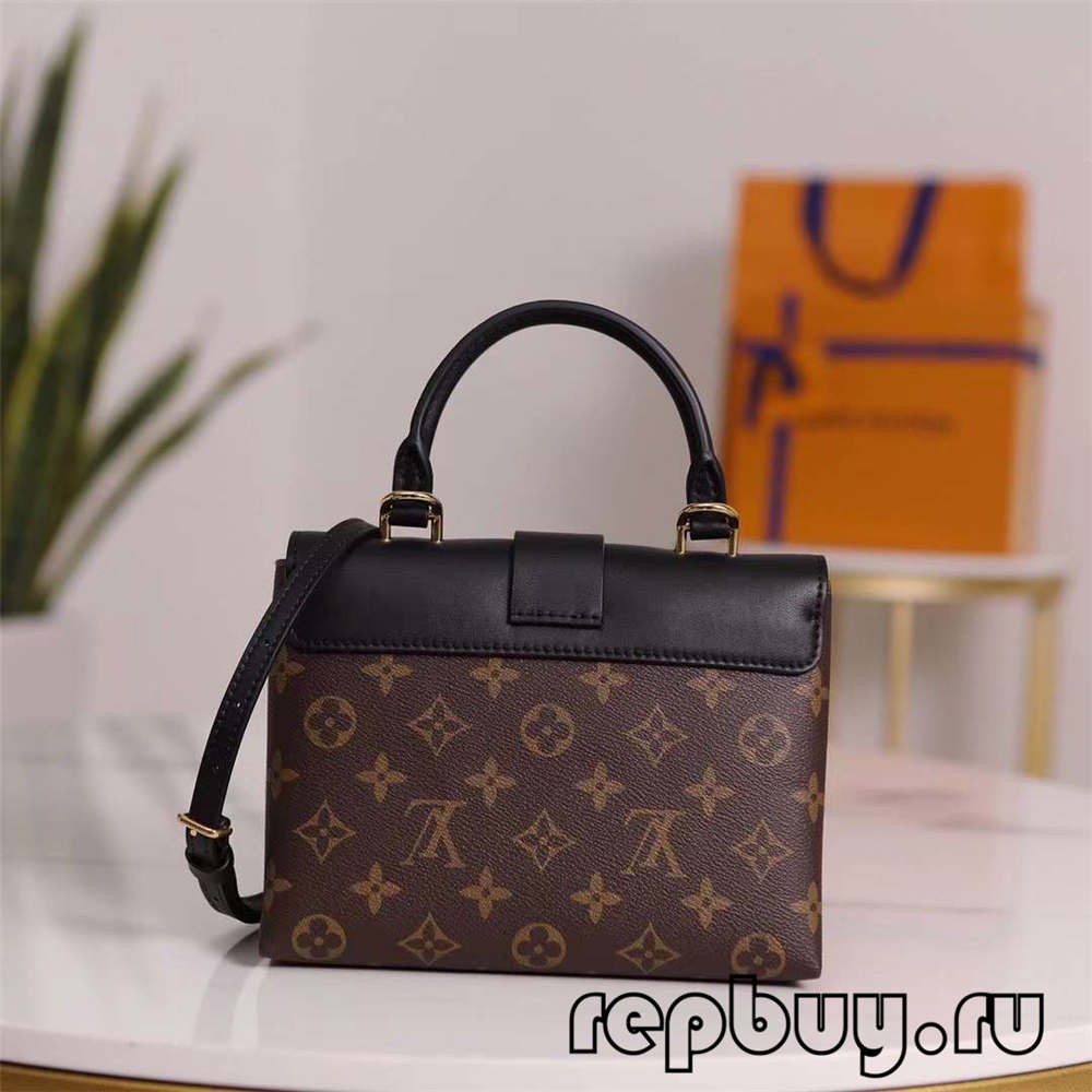 Louis Vuitton M44141 20cm Lock BB Black top replica bags (2022 Special)-Best Quality designer Bag Review, and online shopping, designer bag ru