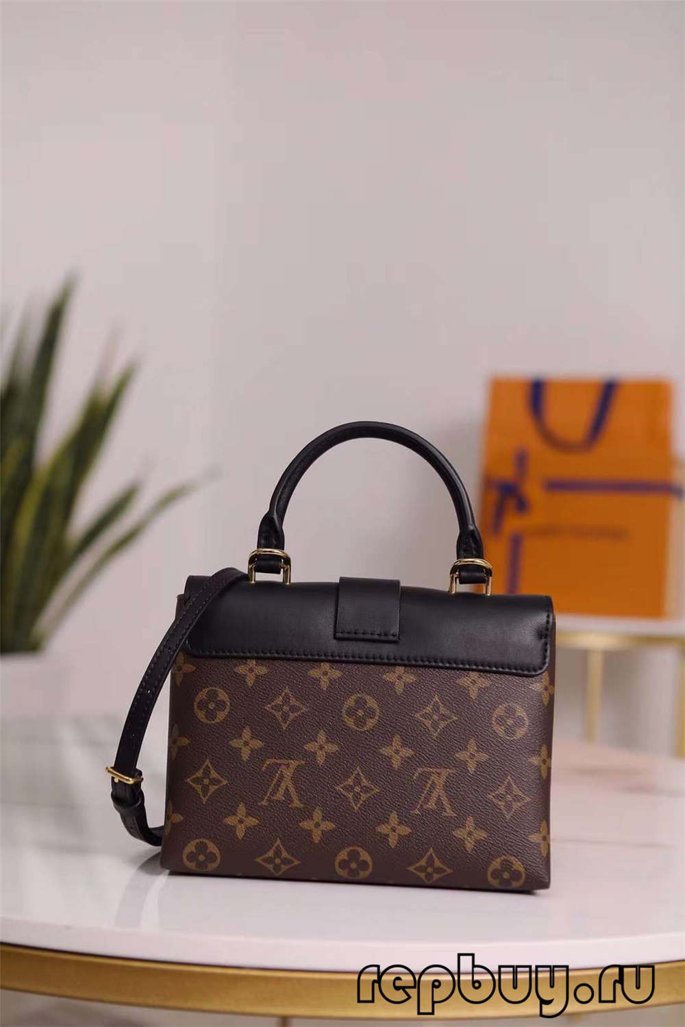 Louis Vuitton M44141 20cm Lock BB Black top replica bags (2022 Special)-Best Quality designer Bag Review, and online shopping, designer bag ru