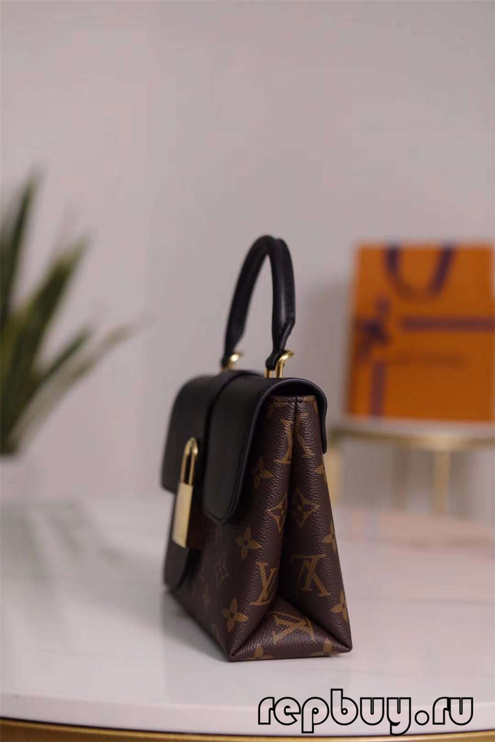 Louis Vuitton M44141 20cm Lock BB Black top replica bags (2022 Special)-Best Quality designer Bag Review, and online shopping, designer bag ru