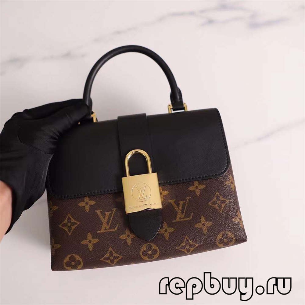 Louis Vuitton M44141 20cm Lock BB Black top replica bags (2022 Special)-Best Quality designer Bag Review, and online shopping, designer bag ru