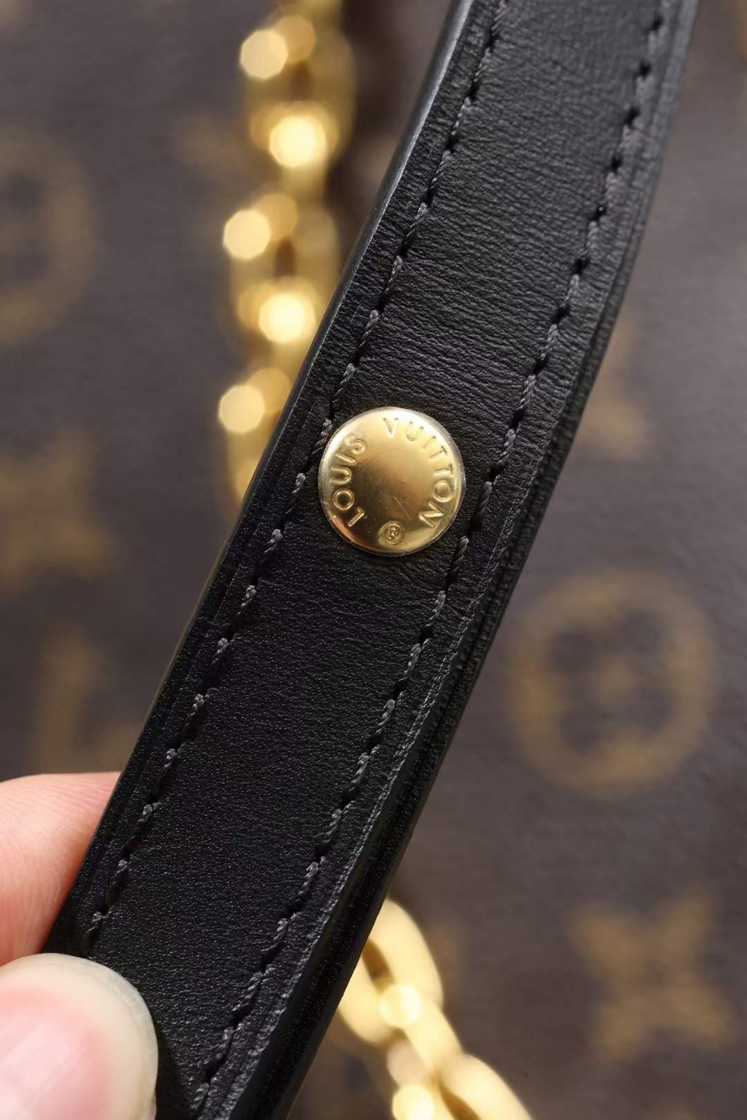 Louis Vuitton M45831 BOULOGNE top replica handbags Logo and metal stud detail (2022 Updated)-Best Quality designer Bag Review, and online shopping, designer bag ru