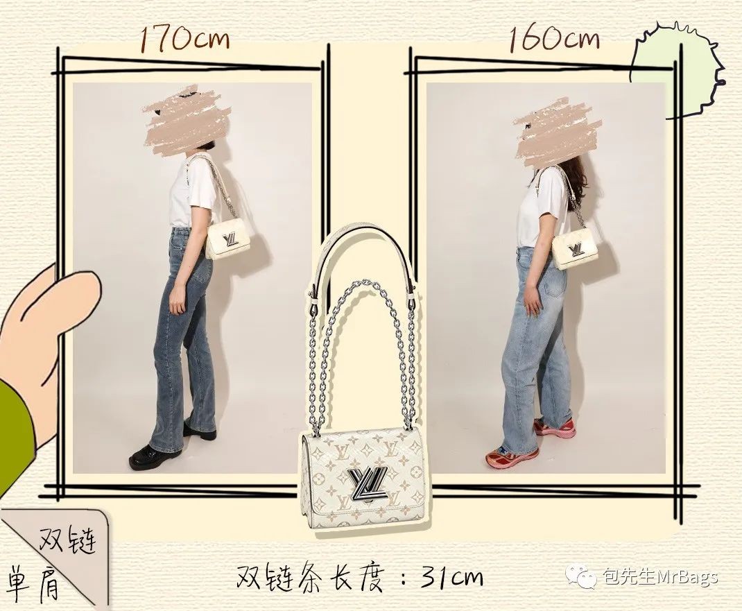 Biggest Review for Designer Chain bags——Chain length and wear effect of real person (2022 updated)-Best Quality designer Bag Review, and online shopping, designer bag ru