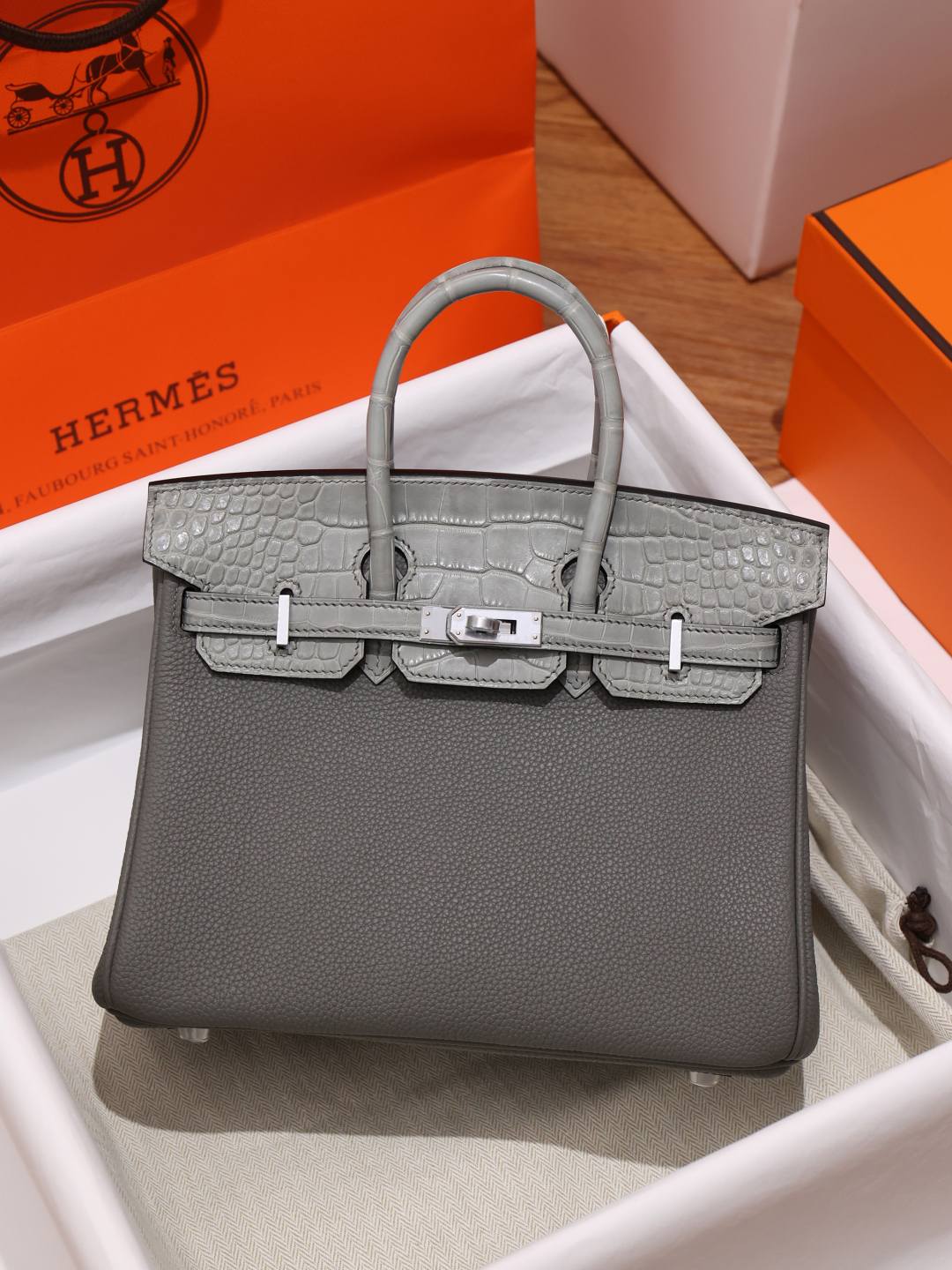 Shebag handmade Hermes Birkin 25 grey bag togo review(Oct 2025 updated)-Best Quality designer Bag Review, and online shopping, designer bag ru