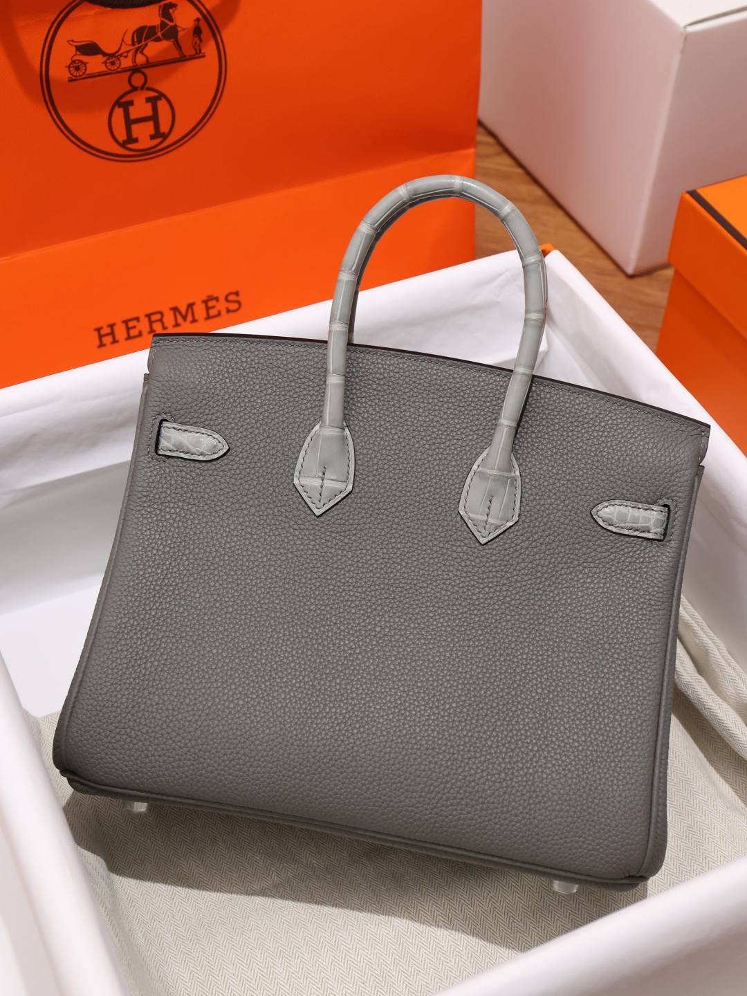Shebag handmade Hermes Birkin 25 grey bag togo review(Oct 2025 updated)-Best Quality designer Bag Review, and online shopping, designer bag ru