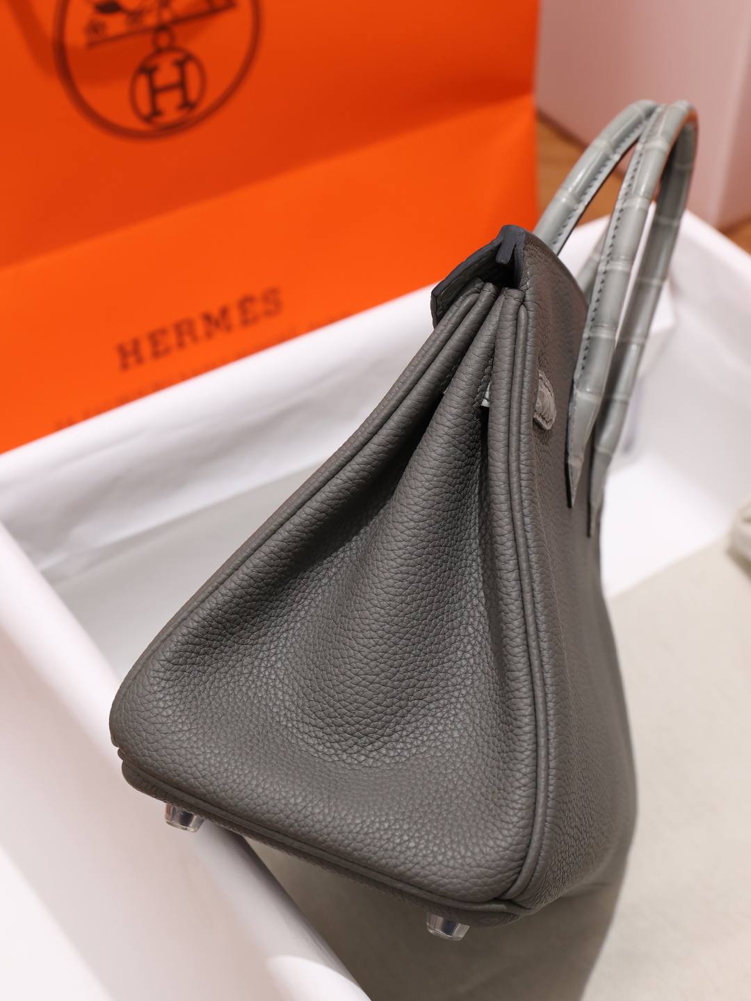 Shebag handmade Hermes Birkin 25 grey bag togo review(Oct 2025 updated)-Best Quality designer Bag Review, and online shopping, designer bag ru