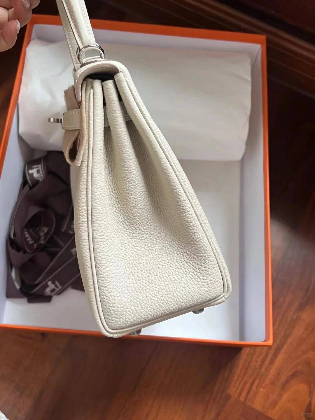 Shebag fully handmade Hermes Kelly 28 bag in white togo(Nov 2025 updated)-Best Quality designer Bag Review, and online shopping, designer bag ru