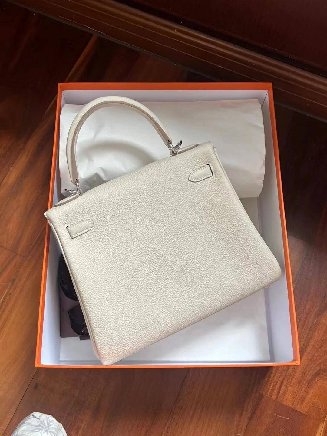 Shebag fully handmade Hermes Kelly 28 bag in white togo(Nov 2025 updated)-Best Quality designer Bag Review, and online shopping, designer bag ru