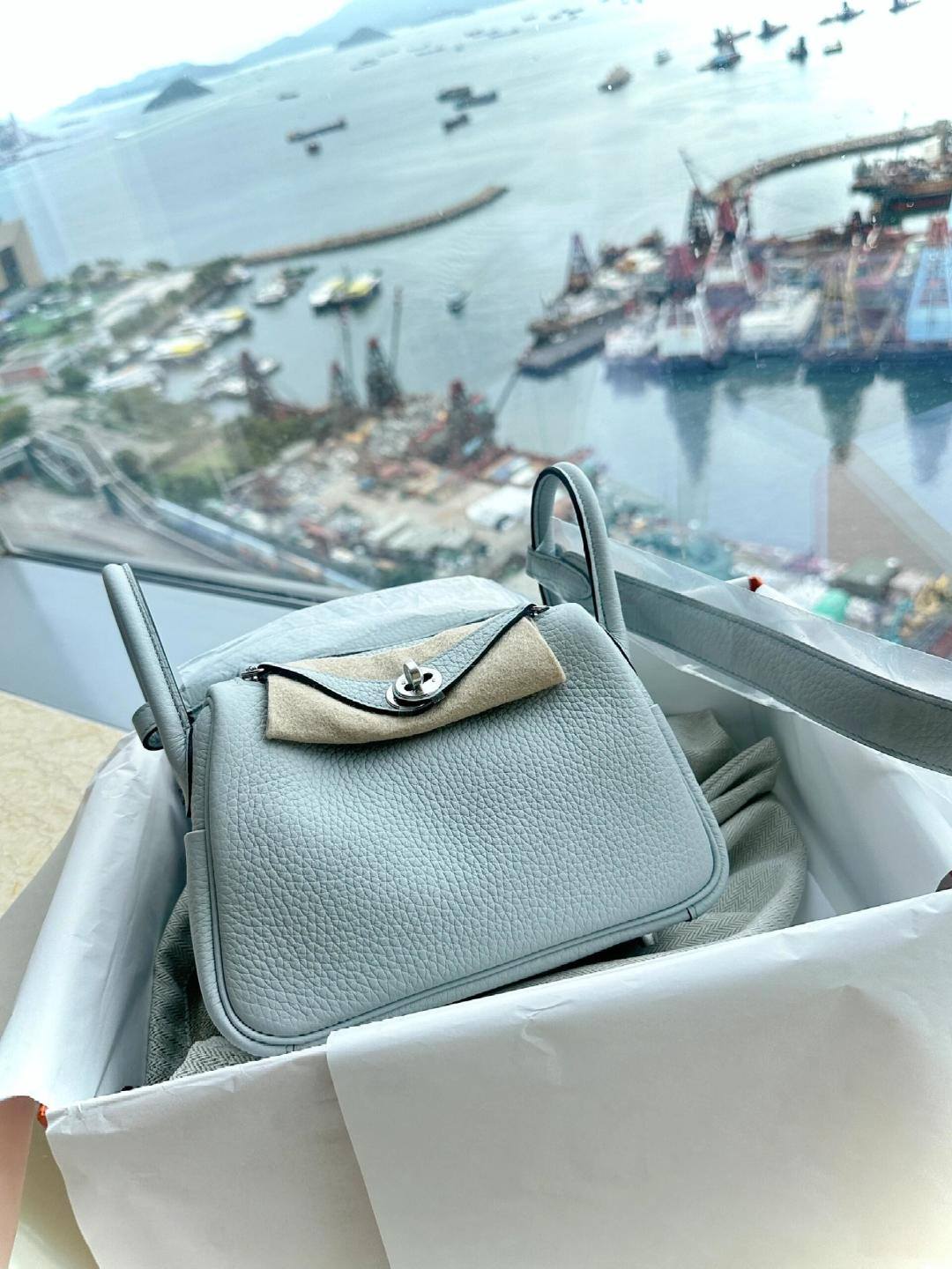 Shebag fully handmade Mini Lindy 19cm in light blue togo bag review(Dec 2025 updated)-Best Quality designer Bag Review, and online shopping, designer bag ru