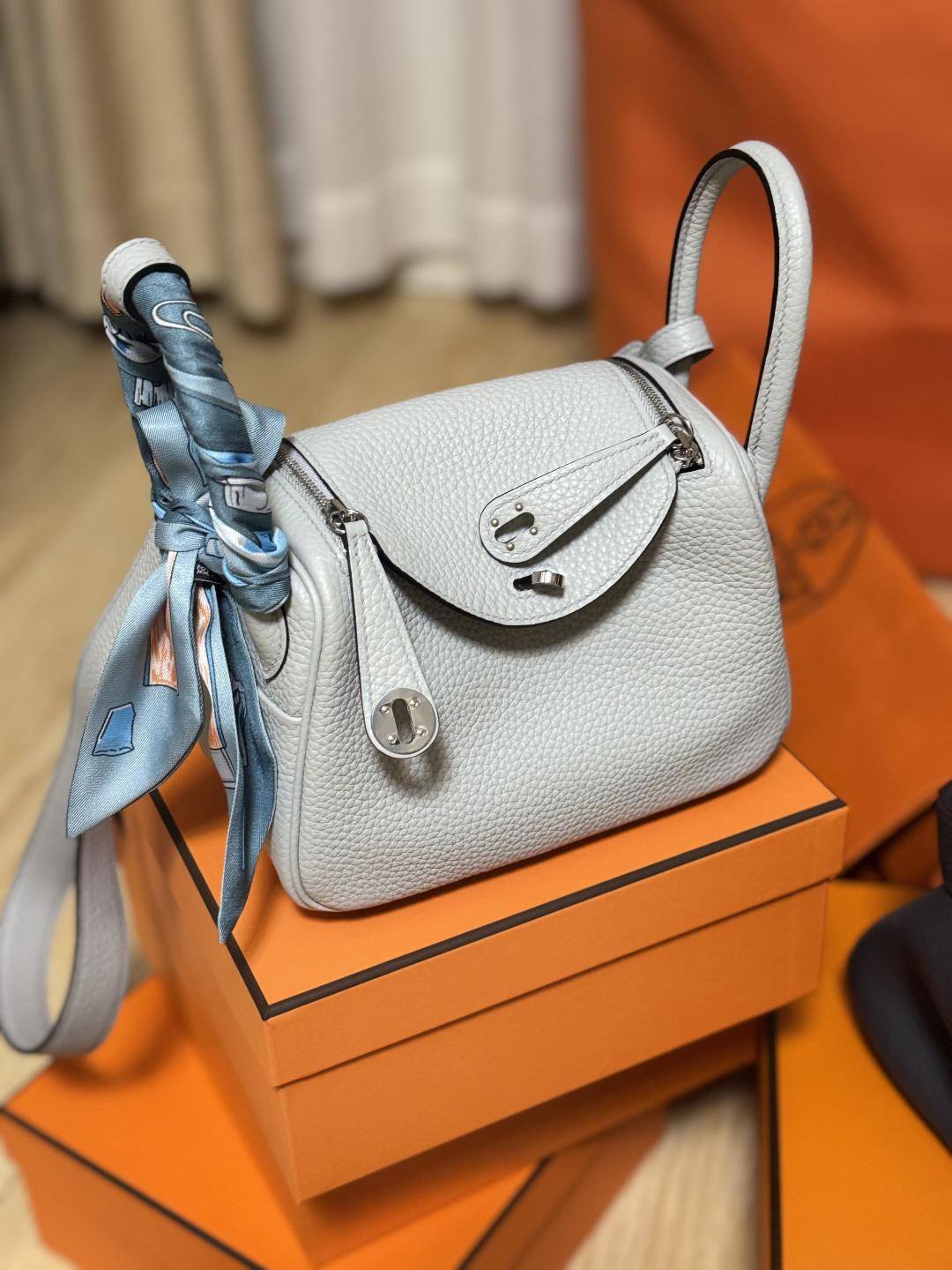 Shebag fully handmade Mini Lindy 19cm in light blue togo bag review(Dec 2025 updated)-Best Quality designer Bag Review, and online shopping, designer bag ru