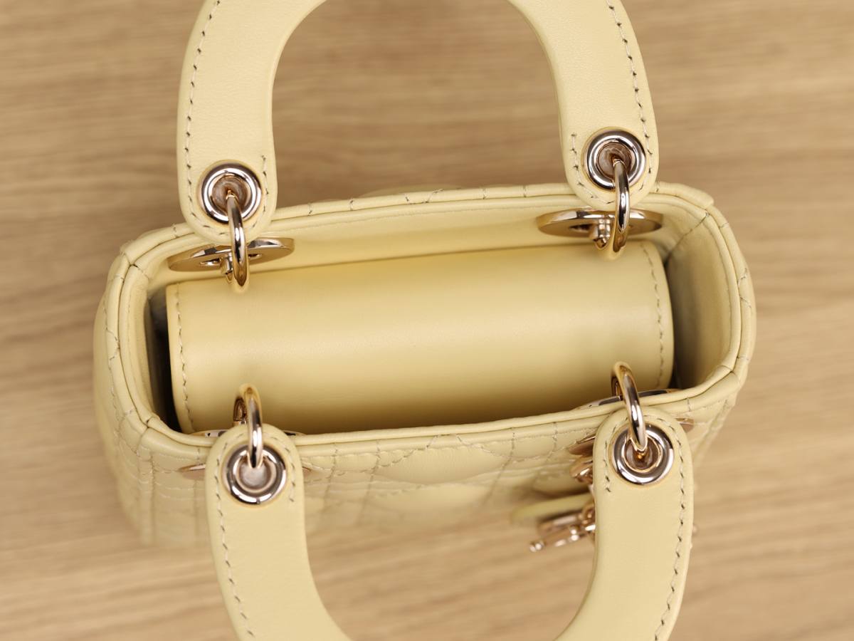 Shebag Super replica Lady Dior mini Yellow lambskin bag review(Dec 2025 updated))-Best Quality designer Bag Review, and online shopping, designer bag ru
