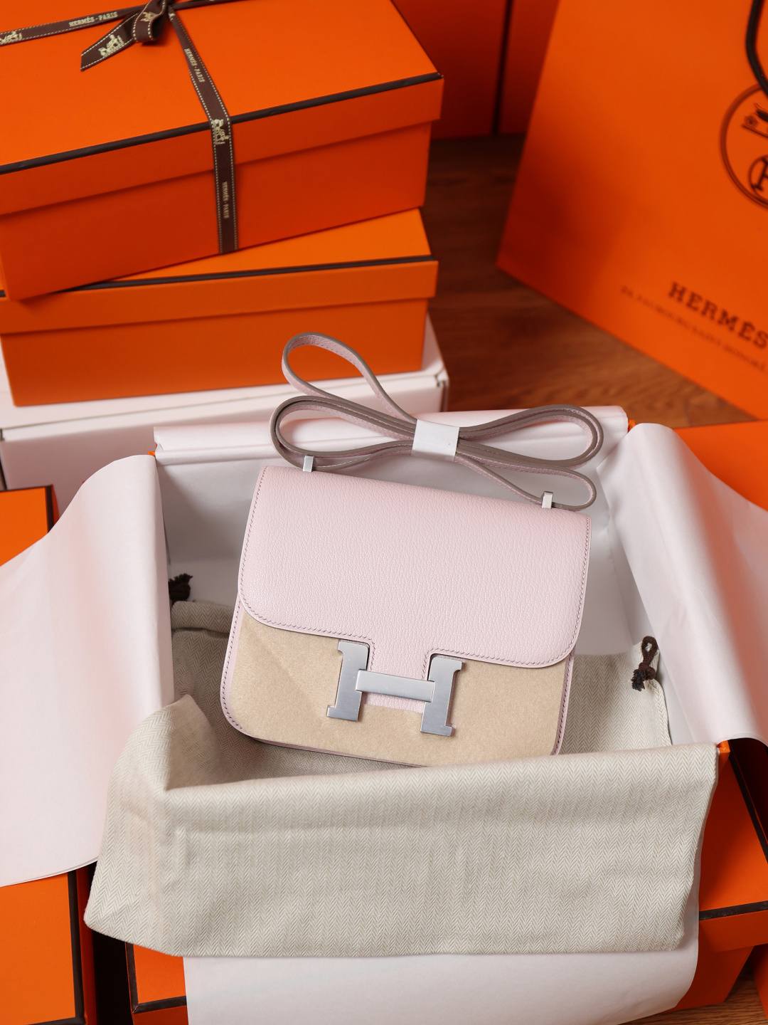 Shebag handmade Hermes Constance 19 Chèvre goatskin Rose Sakura Mauve bag review(Jan 2026 updated)-Best Quality designer Bag Review, and online shopping, designer bag ru