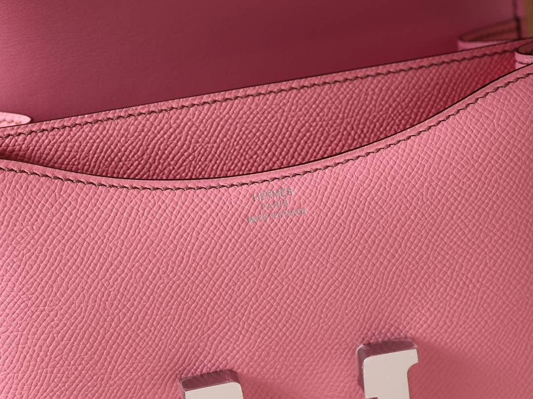 Shebag top replica handmade Hermes Constance 19 bag pink Epsom leather(Jan 2026 updated)-Best Quality designer Bag Review, and online shopping, designer bag ru