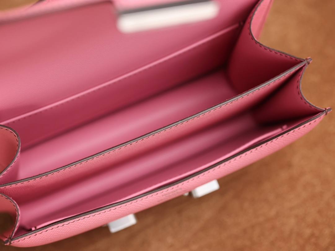 Shebag top replica handmade Hermes Constance 19 bag pink Epsom leather(Jan 2026 updated)-Best Quality designer Bag Review, and online shopping, designer bag ru