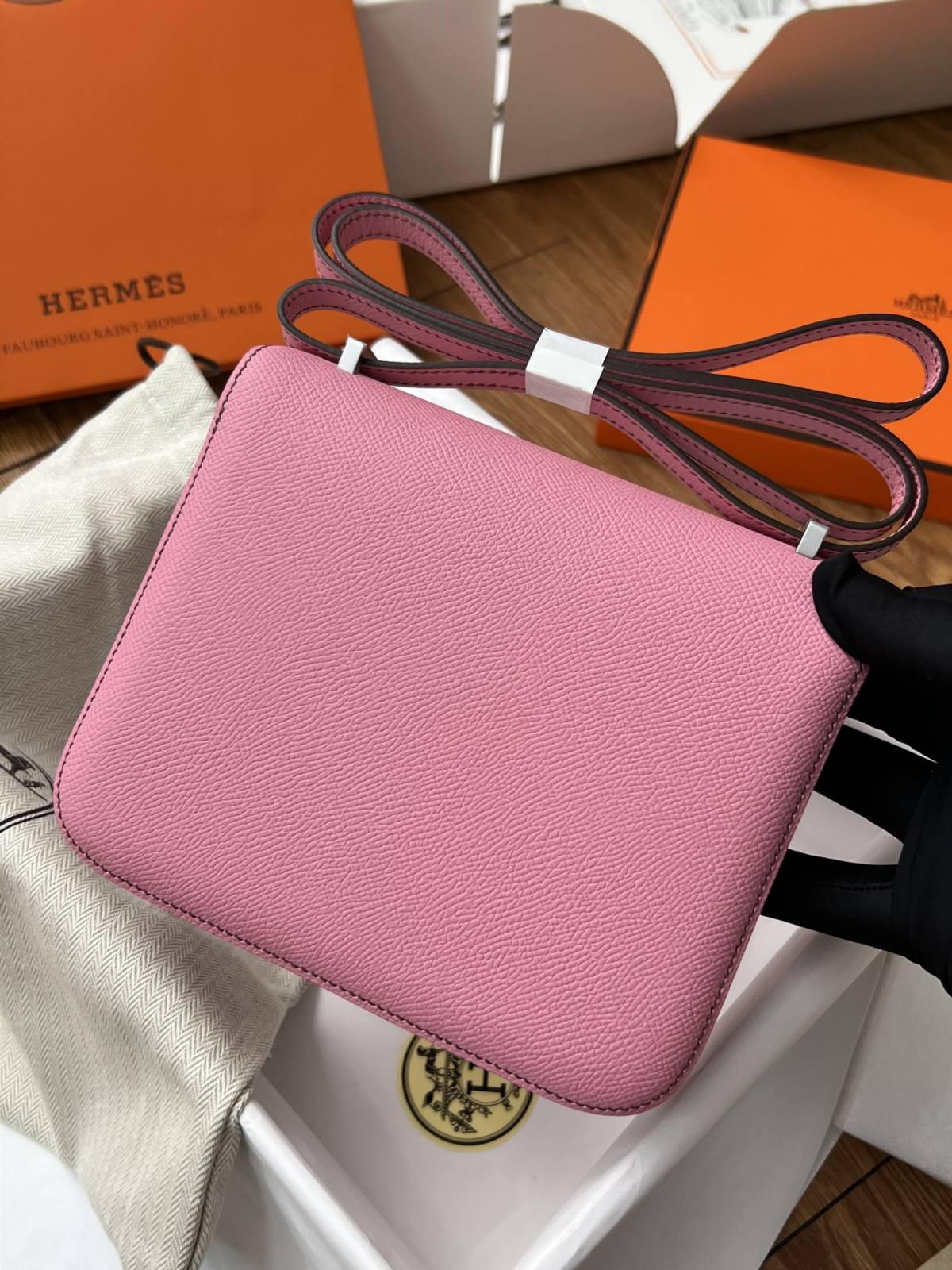 Shebag top replica handmade Hermes Constance 19 bag pink Epsom leather(Jan 2026 updated)-Best Quality designer Bag Review, and online shopping, designer bag ru