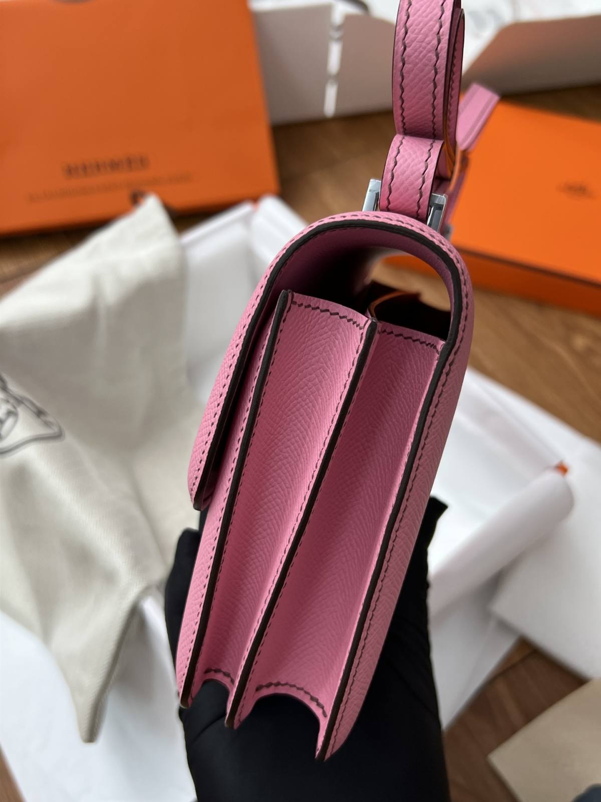 Shebag top replica handmade Hermes Constance 19 bag pink Epsom leather(Jan 2026 updated)-Best Quality designer Bag Review, and online shopping, designer bag ru