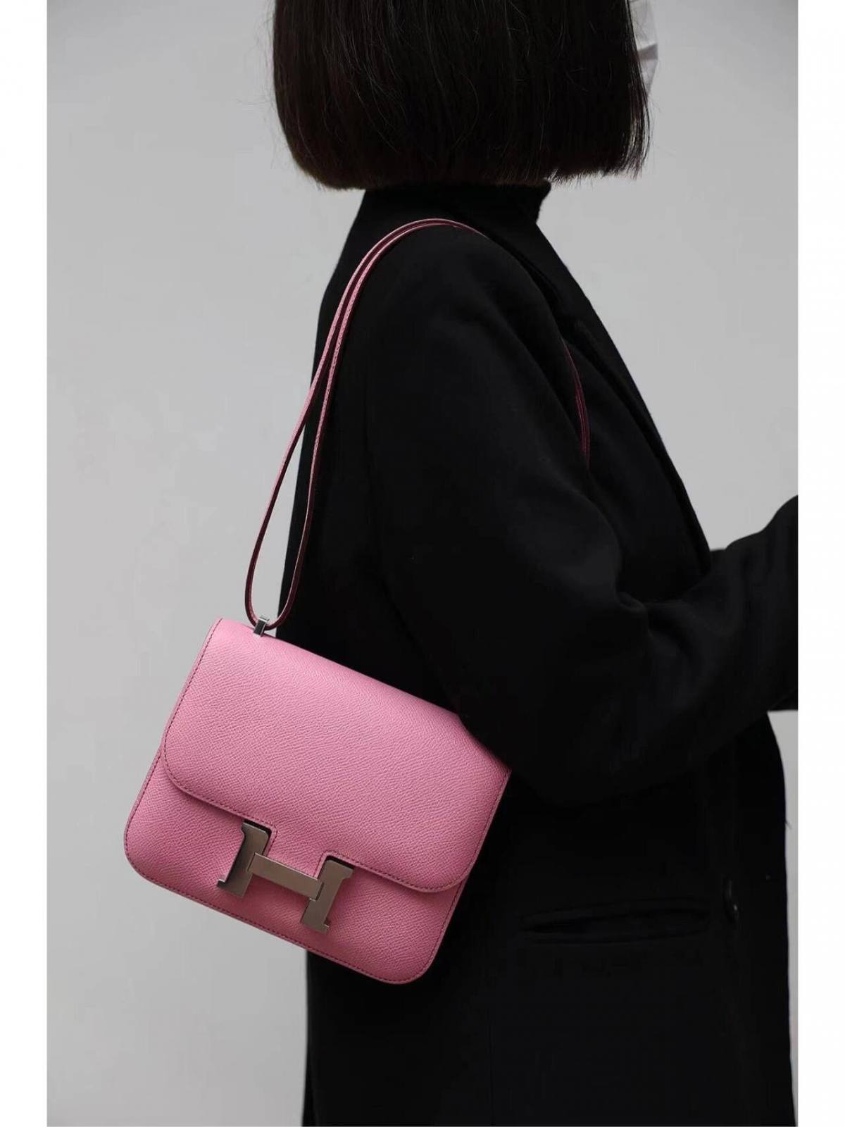 Shebag handmade Hermes Constance 19 pink epsom bag review(Jan 2026 updated)-Best Quality designer Bag Review, and online shopping, designer bag ru