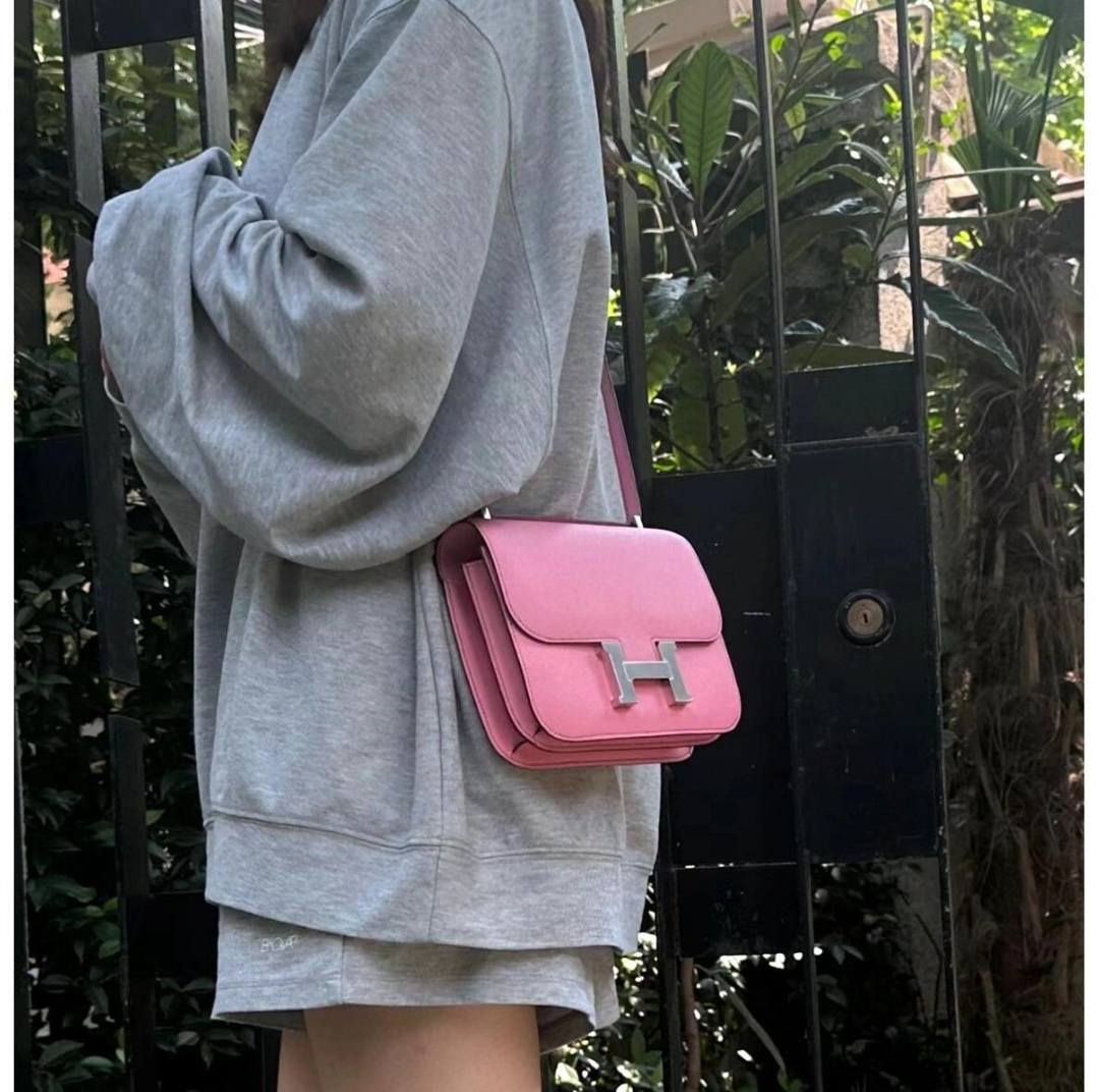 Shebag handmade Hermes Constance 19 pink epsom bag review(Jan 2026 updated)-Best Quality designer Bag Review, and online shopping, designer bag ru