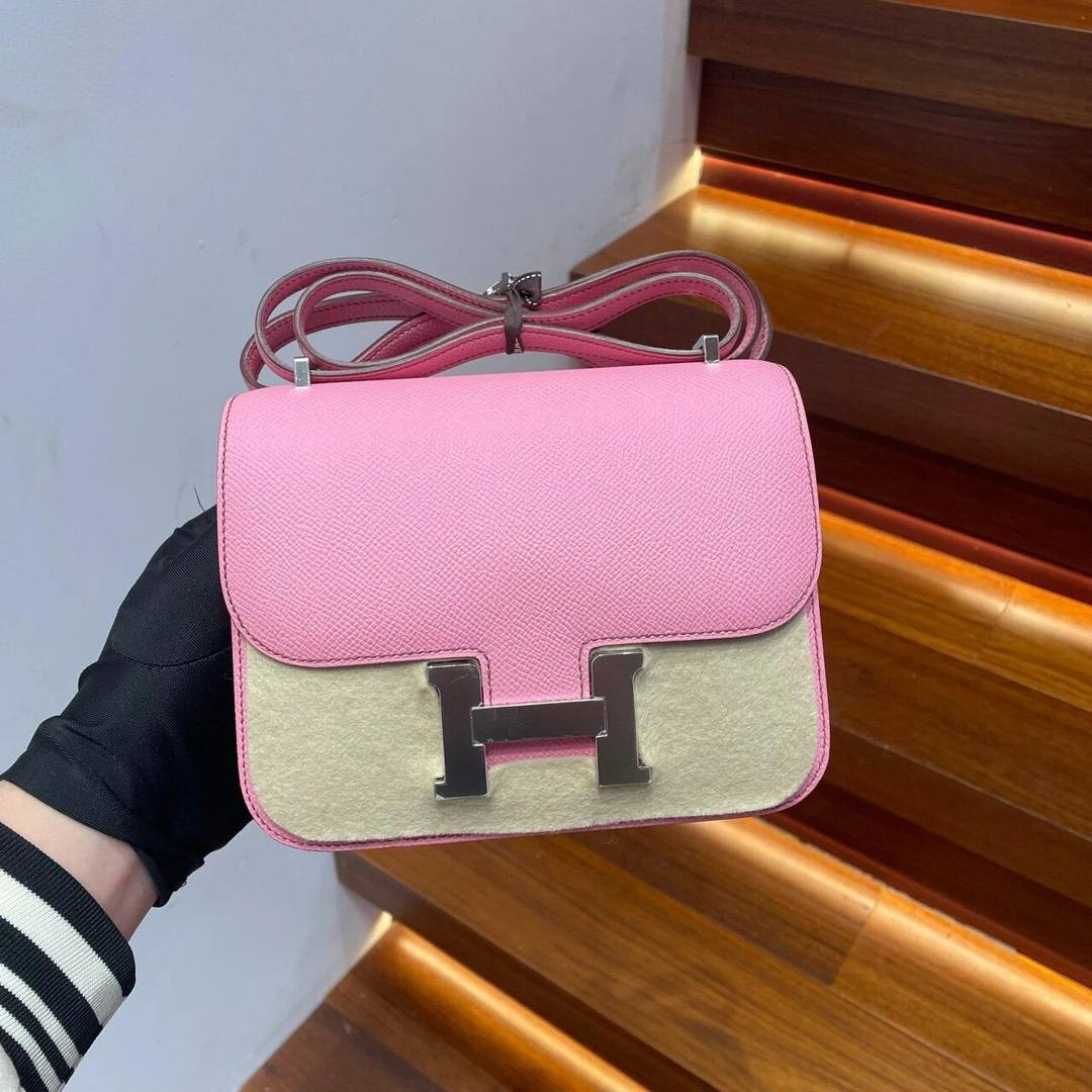 Shebag handmade Hermes Constance 19 pink epsom bag review(Jan 2026 updated)-Best Quality designer Bag Review, and online shopping, designer bag ru