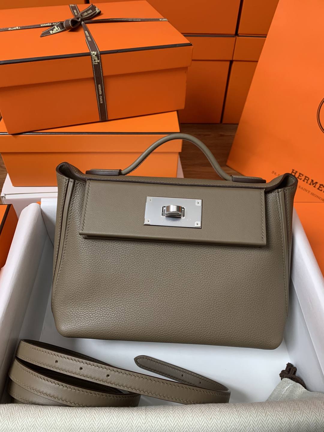 Shebag Handmade Hermes 2424 bag in grey review(Feb 2026 updated)-Best Quality designer Bag Review, and online shopping, designer bag ru