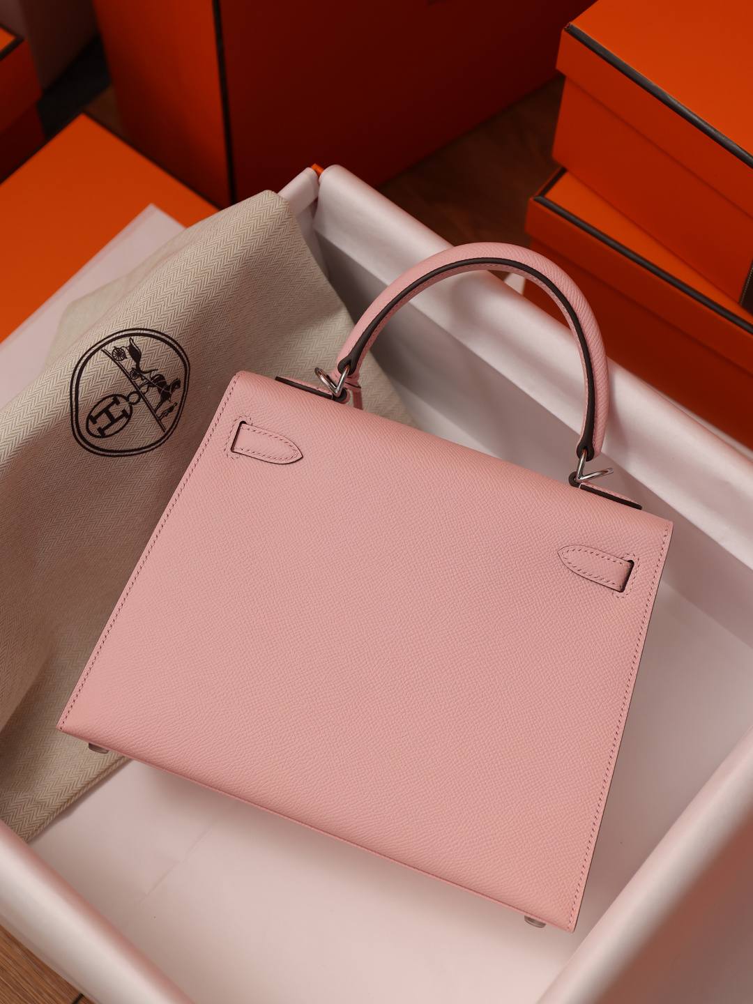 Shebag handmade Hermes Kelly 25 epsom pink out stitching(Feb 2026 updated)-Best Quality designer Bag Review, and online shopping, designer bag ru