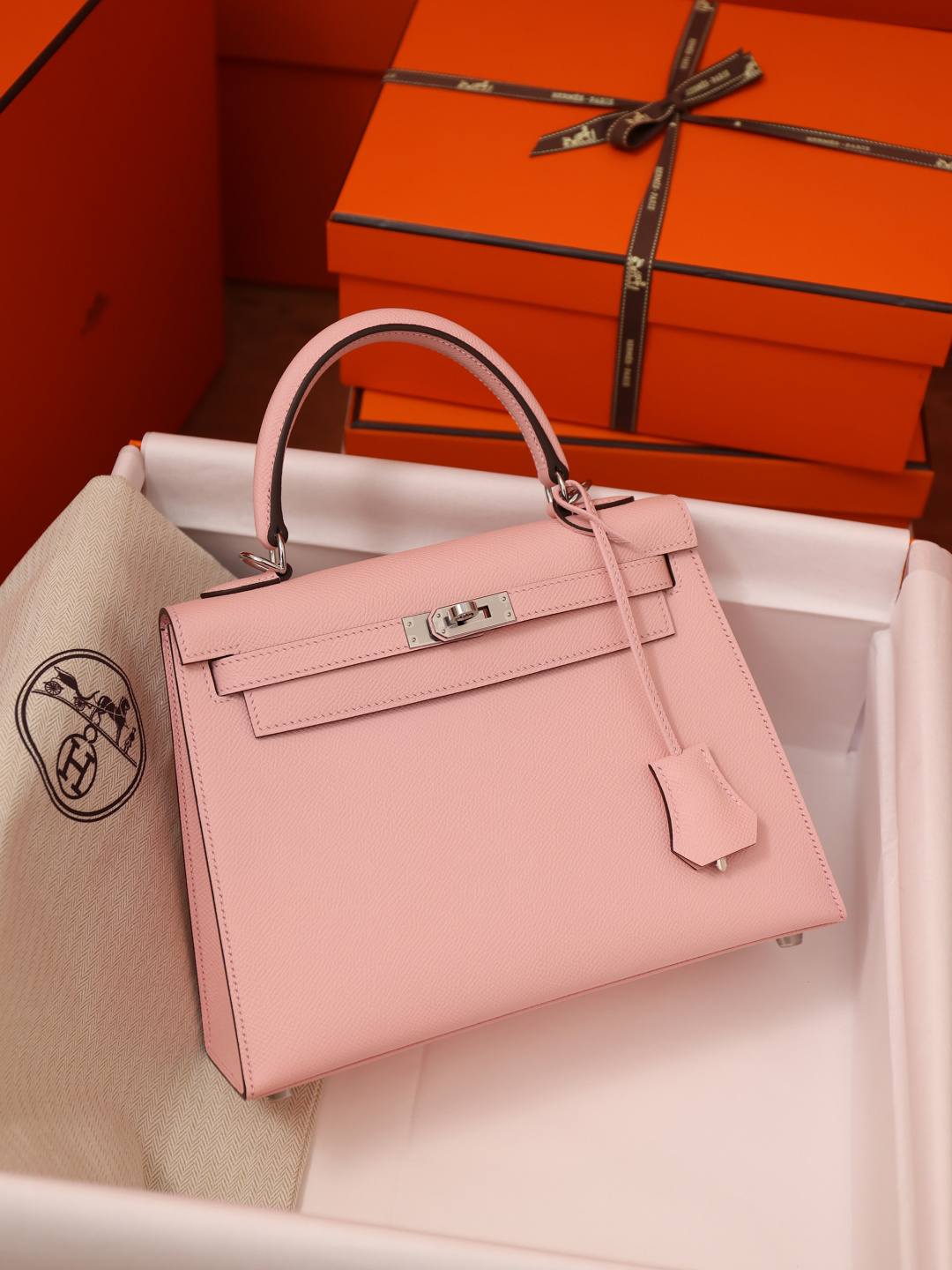 Shebag handmade Hermes Kelly 25 epsom pink out stitching(Feb 2026 updated)-Best Quality designer Bag Review, and online shopping, designer bag ru