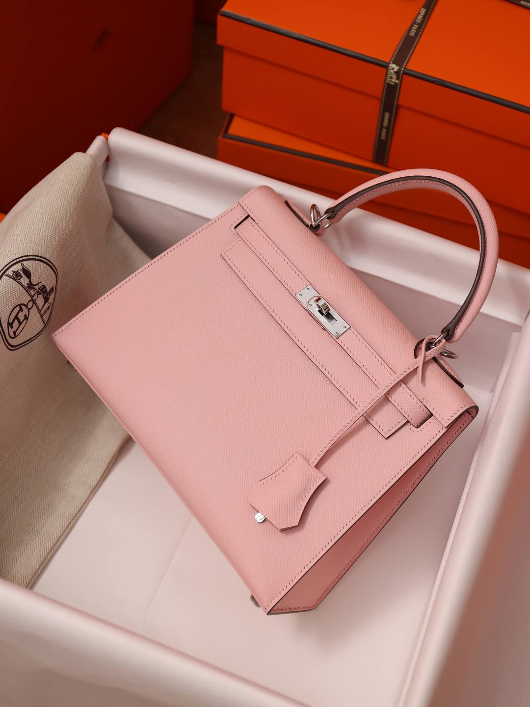 Shebag handmade Hermes Kelly 25 epsom pink out stitching(Feb 2026 updated)-Best Quality designer Bag Review, and online shopping, designer bag ru