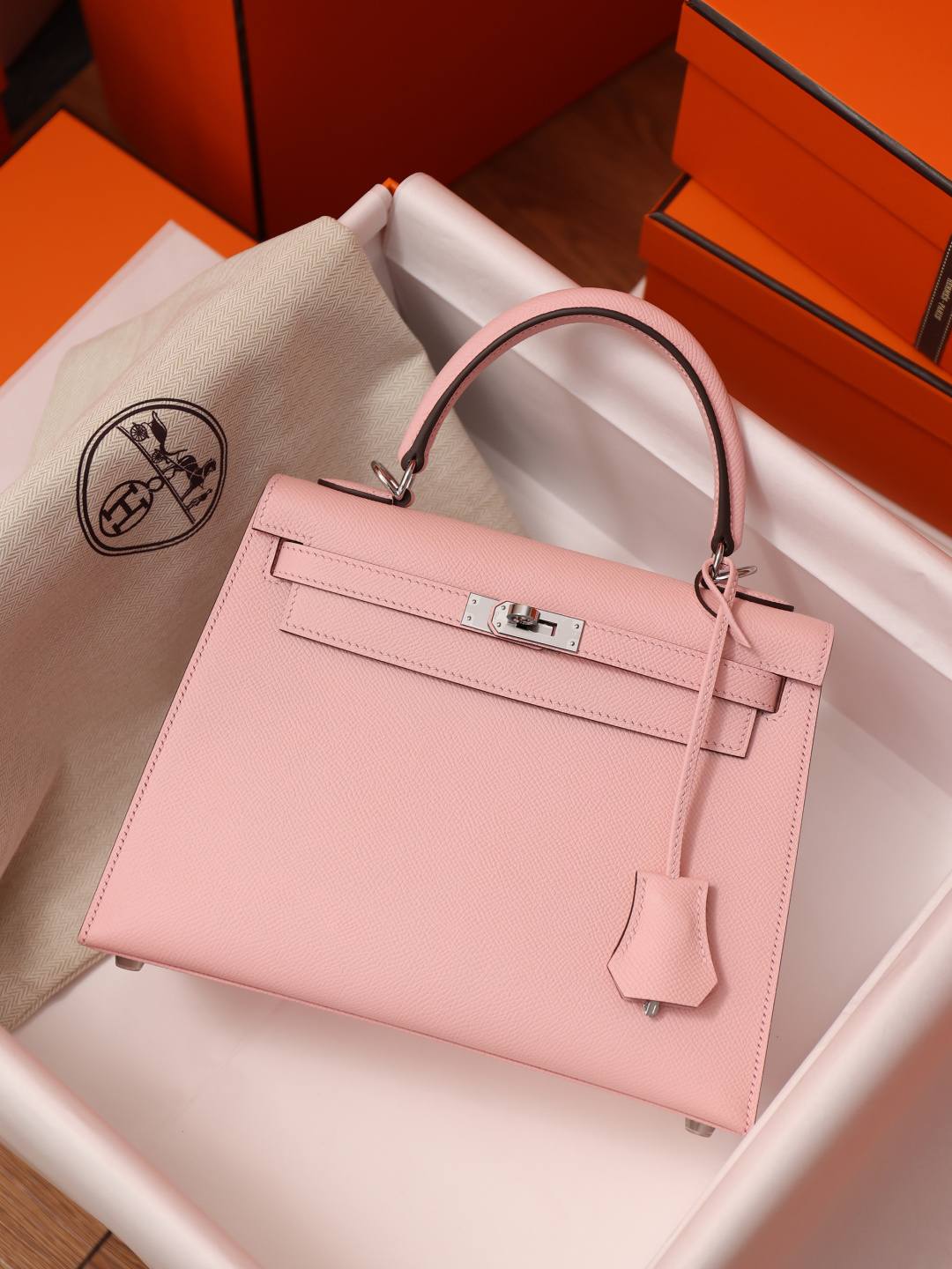 Shebag handmade Hermes Kelly 25 epsom pink out stitching(Feb 2026 updated)-Best Quality designer Bag Review, and online shopping, designer bag ru