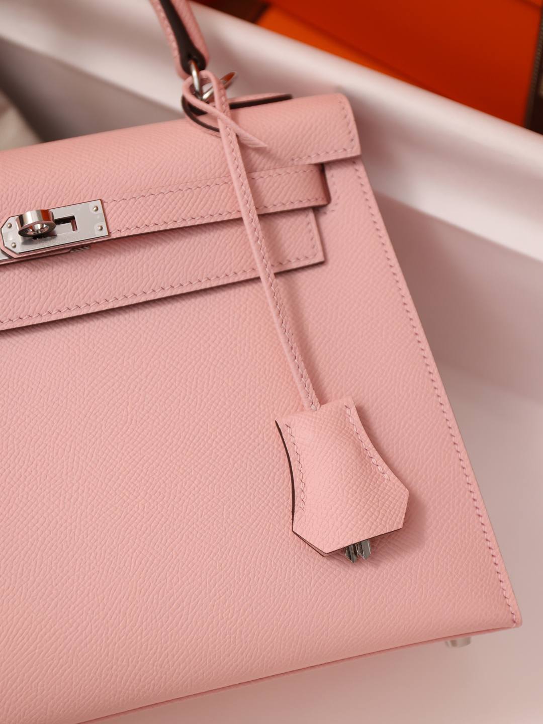 Shebag handmade Hermes Kelly 25 epsom pink out stitching(Feb 2026 updated)-Best Quality designer Bag Review, and online shopping, designer bag ru
