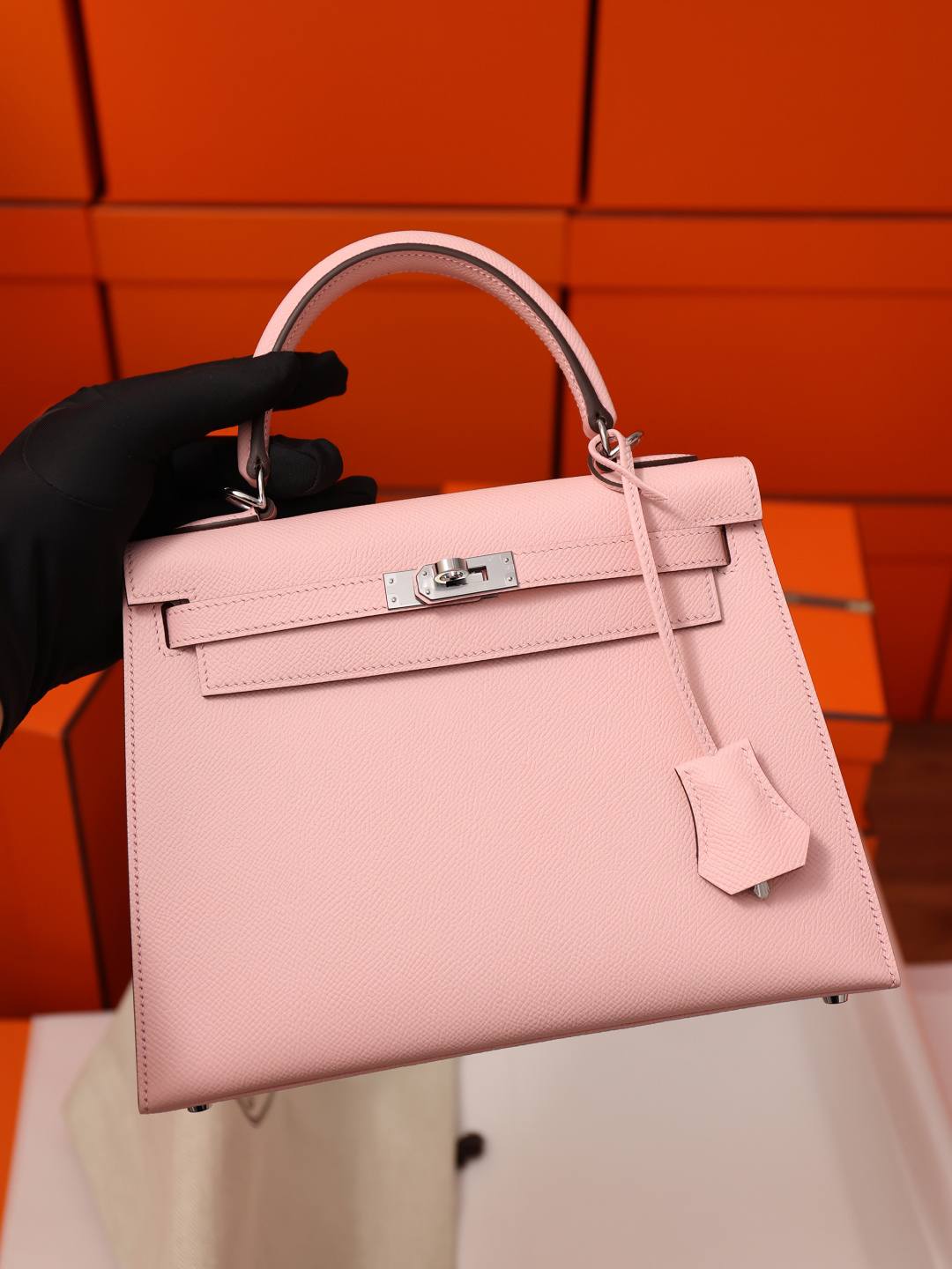 Shebag handmade Hermes Kelly 25 epsom pink out stitching(Feb 2026 updated)-Best Quality designer Bag Review, and online shopping, designer bag ru