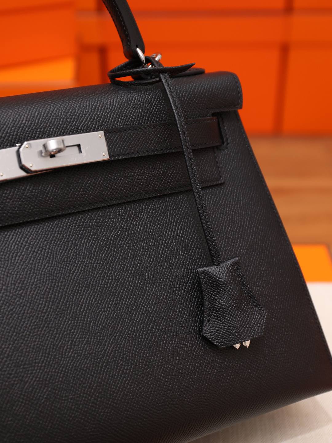 Shebag handmade Hermes Kelly 28 bag out stitching black Epsom leather bag review(Feb 2026 updated)-Best Quality designer Bag Review, and online shopping, designer bag ru
