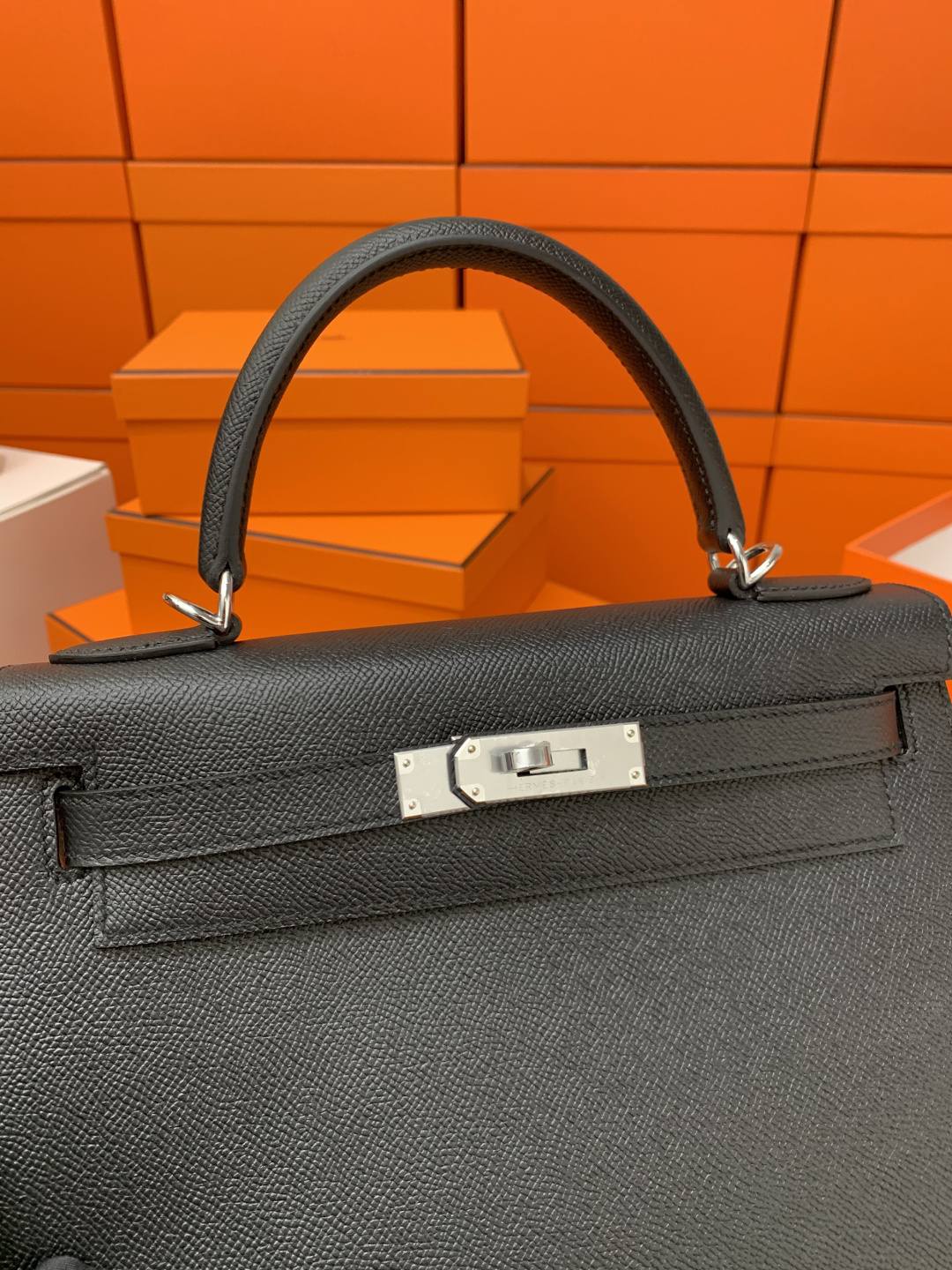Shebag handmade Hermes Kelly 28 bag out stitching black Epsom leather bag review(Feb 2026 updated)-Best Quality designer Bag Review, and online shopping, designer bag ru