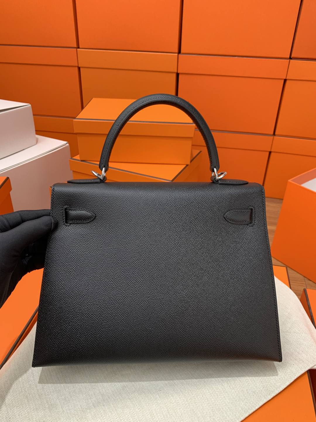 Shebag handmade Hermes Kelly 28 bag out stitching black Epsom leather bag review(Feb 2026 updated)-Best Quality designer Bag Review, and online shopping, designer bag ru