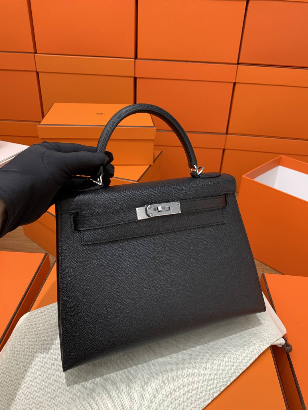 Shebag handmade Hermes Kelly 28 bag out stitching black Epsom leather bag review(Feb 2026 updated)-Best Quality designer Bag Review, and online shopping, designer bag ru