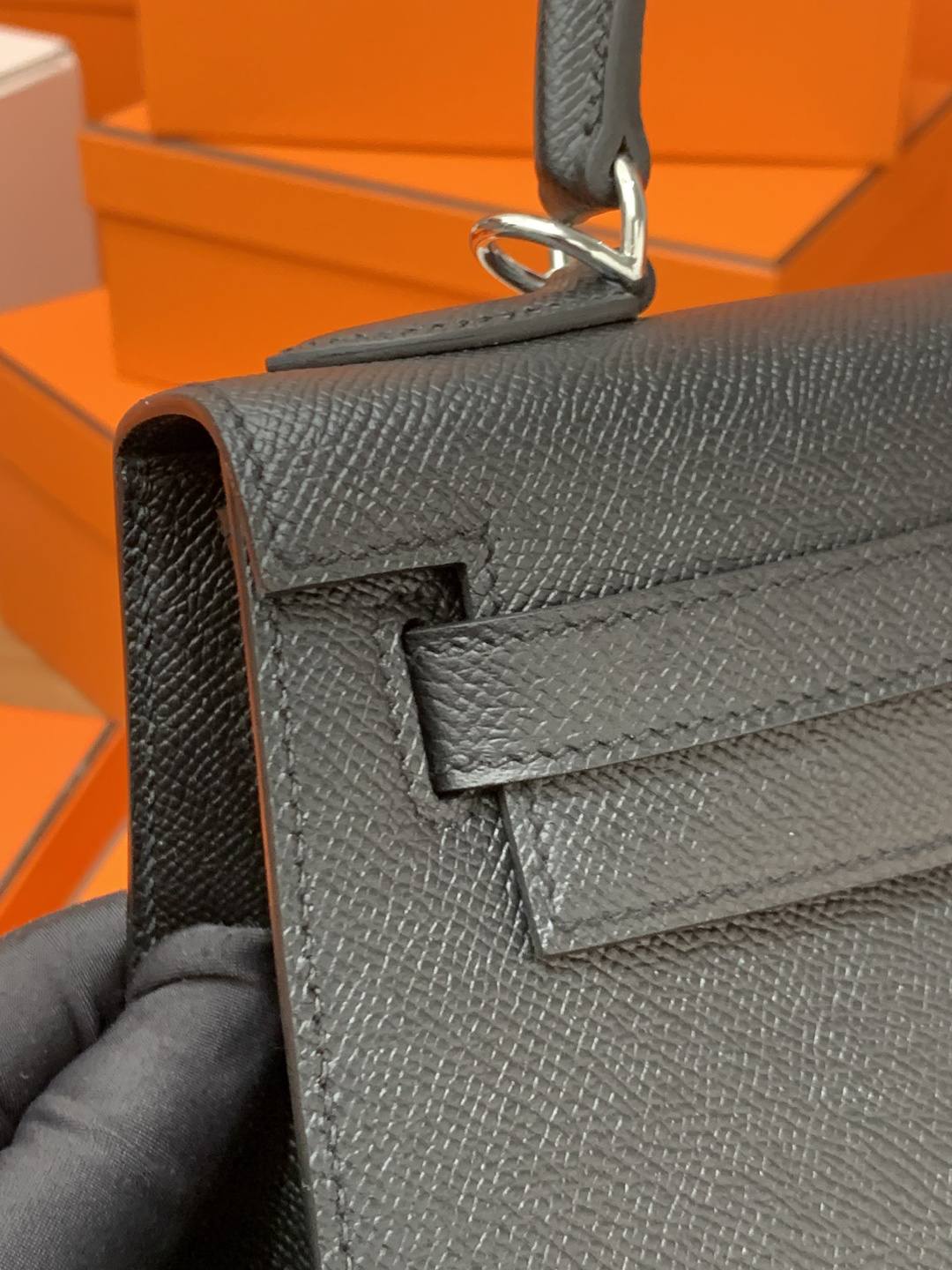 Shebag handmade Hermes Kelly 28 bag out stitching black Epsom leather bag review(Feb 2026 updated)-Best Quality designer Bag Review, and online shopping, designer bag ru
