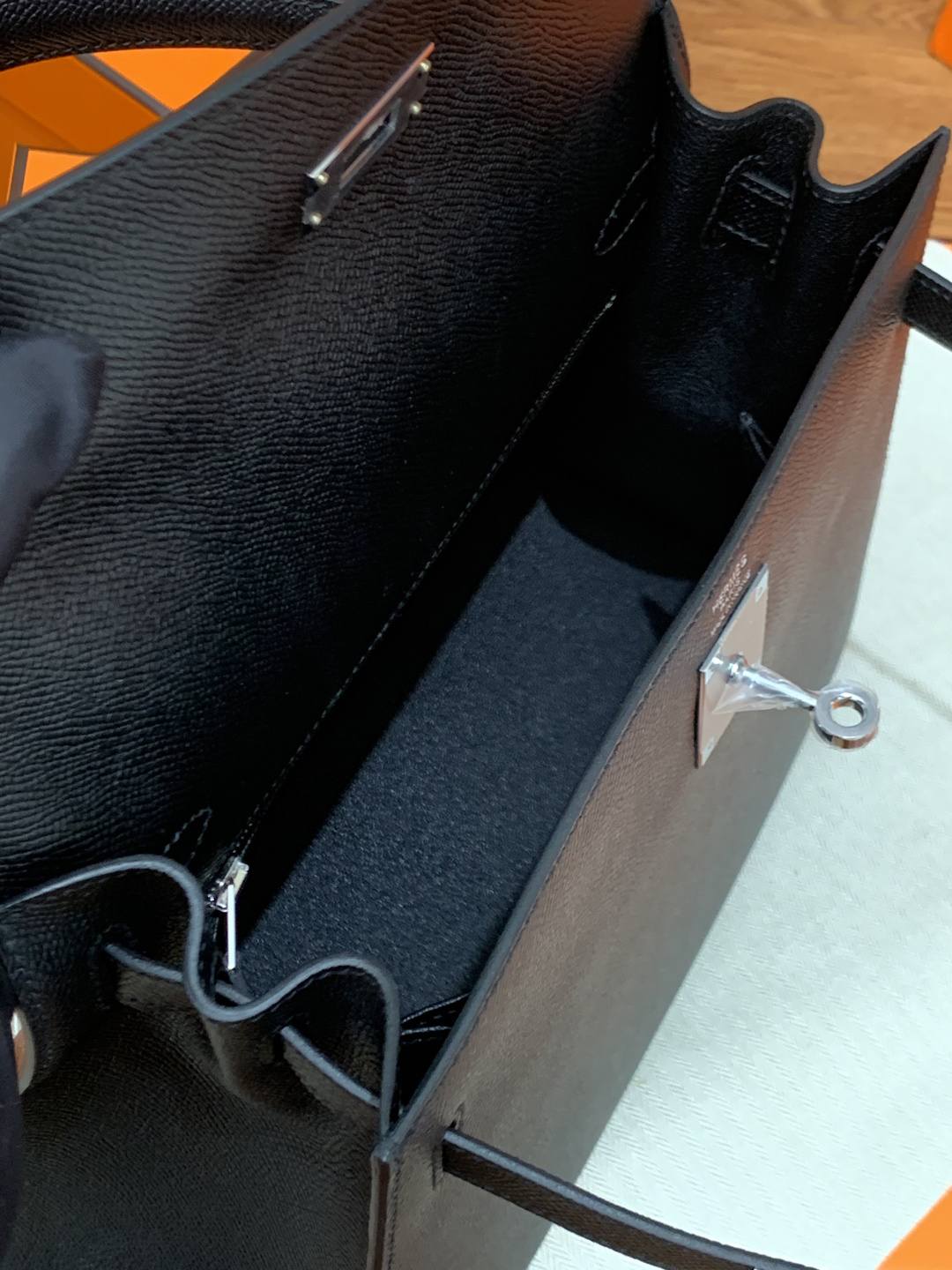 Shebag handmade Hermes Kelly 28 bag out stitching black Epsom leather bag review(Feb 2026 updated)-Best Quality designer Bag Review, and online shopping, designer bag ru