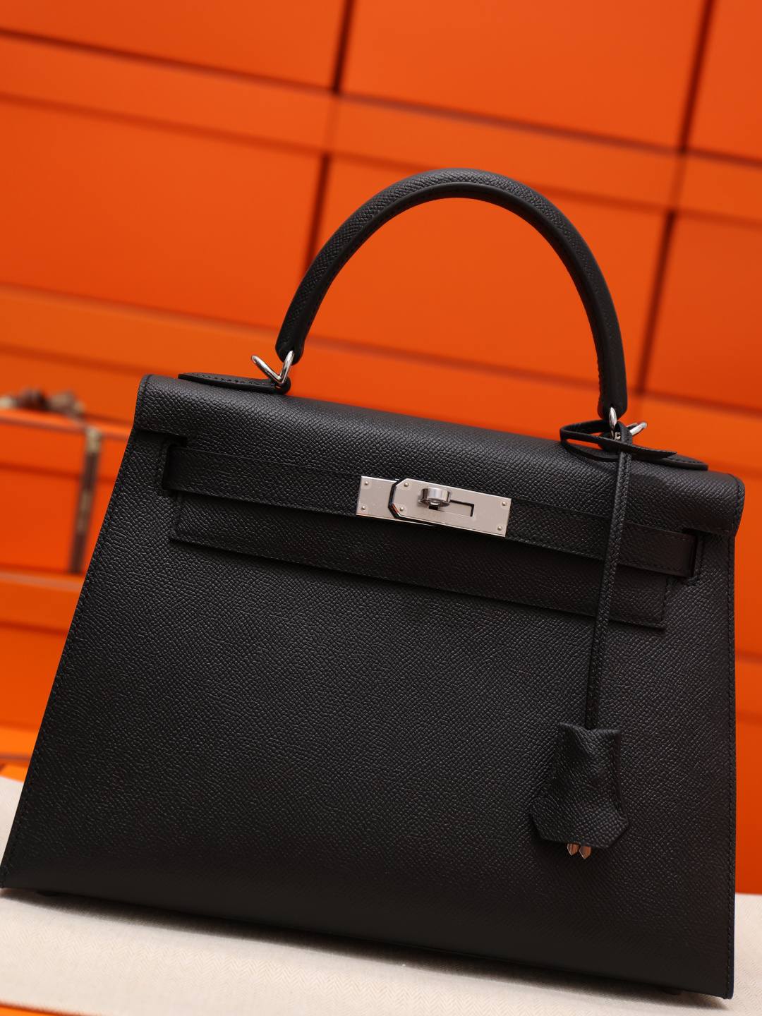 Shebag handmade Hermes Kelly 28 bag out stitching black Epsom leather bag review(Feb 2026 updated)-Best Quality designer Bag Review, and online shopping, designer bag ru