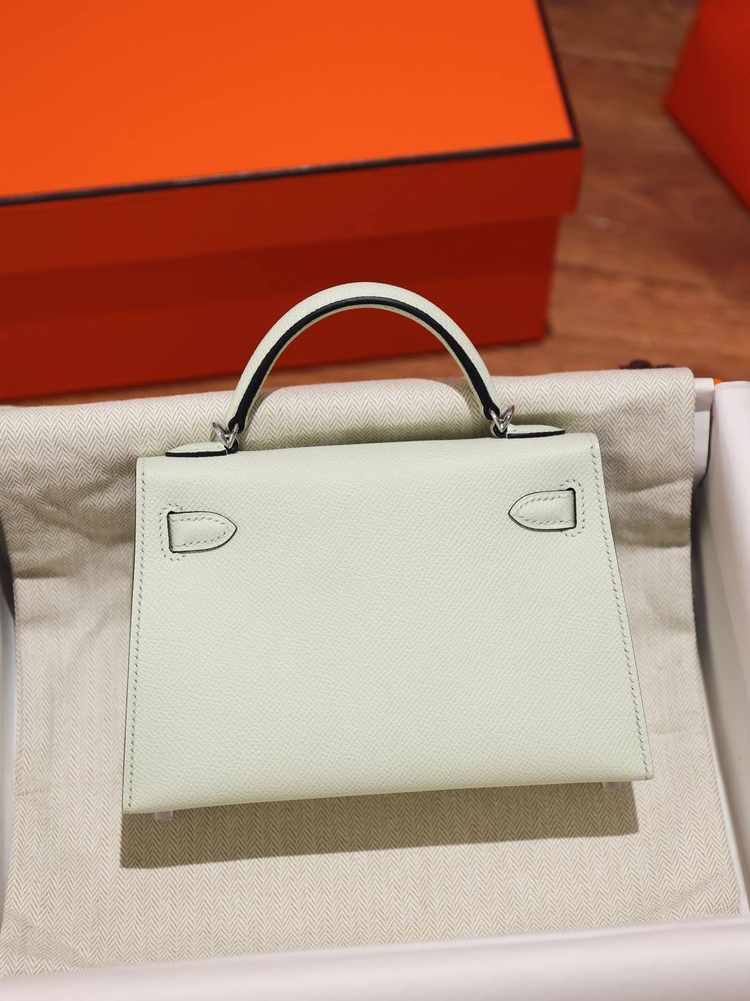 Shebag hand made Hermes Mini Kelly 2 bag in bubble green in epsom leather review(Feb 2026 updated)-Best Quality designer Bag Review, and online shopping, designer bag ru
