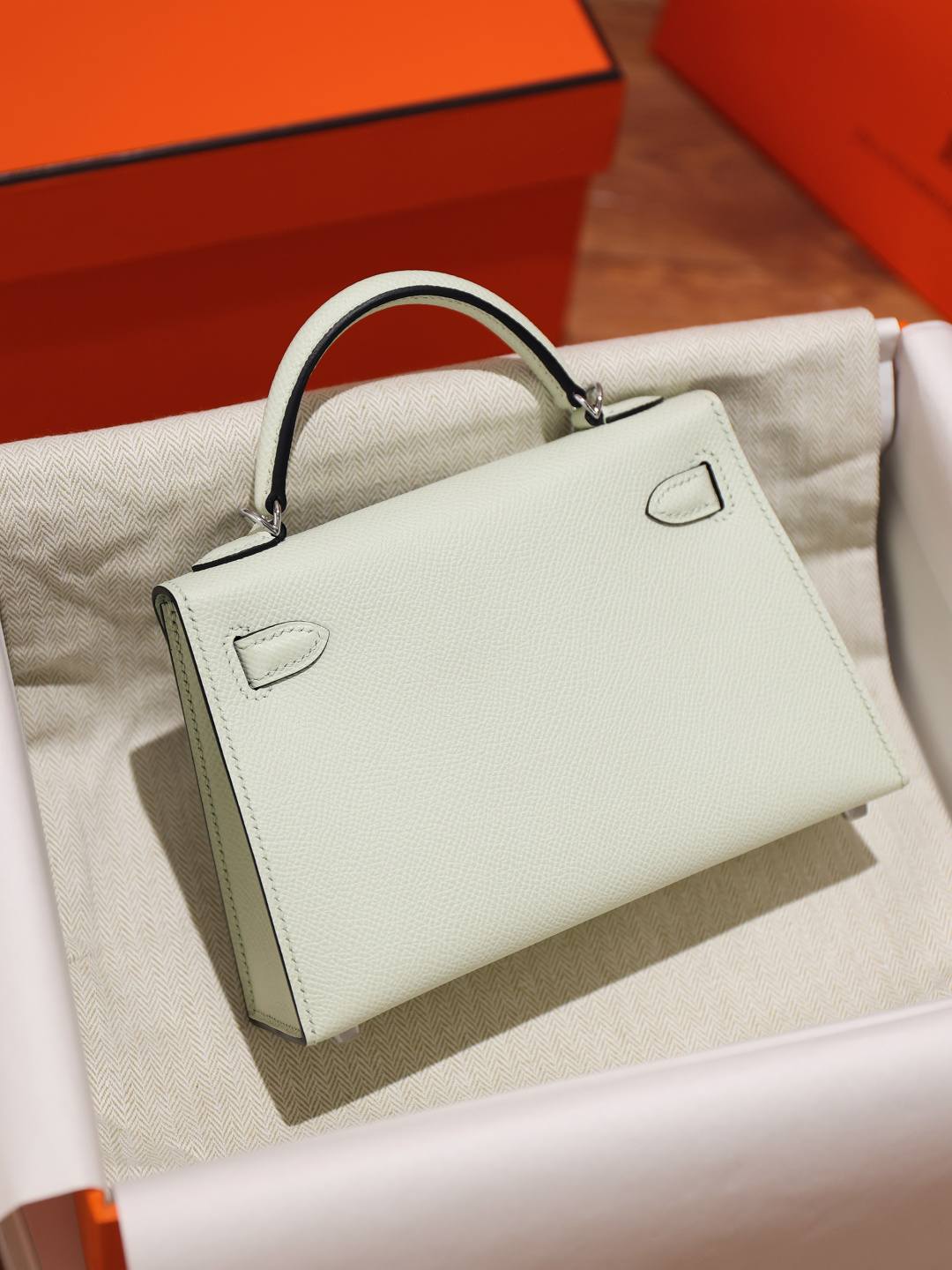 Shebag hand made Hermes Mini Kelly 2 bag in bubble green in epsom leather review(Feb 2026 updated)-Best Quality designer Bag Review, and online shopping, designer bag ru