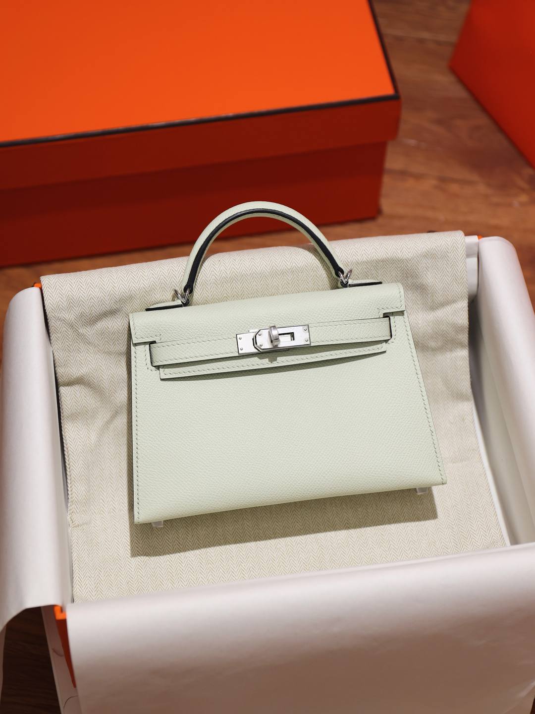 Shebag hand made Hermes Mini Kelly 2 bag in bubble green in epsom leather review(Feb 2026 updated)-Best Quality designer Bag Review, and online shopping, designer bag ru