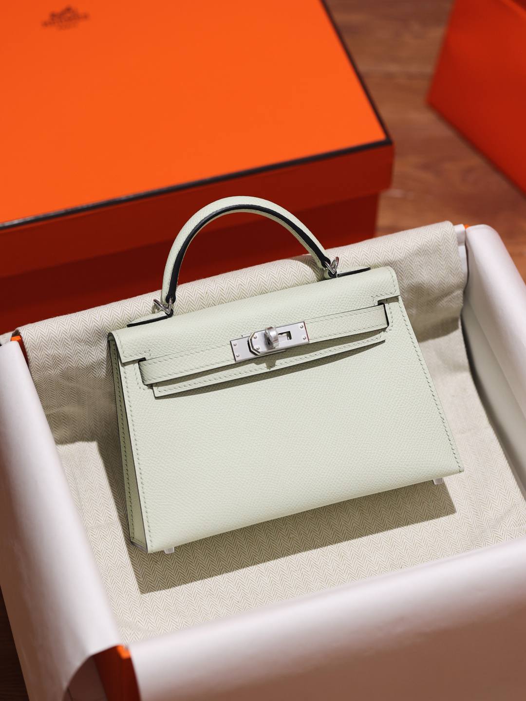 Shebag hand made Hermes Mini Kelly 2 bag in bubble green in epsom leather review(Feb 2026 updated)-Best Quality designer Bag Review, and online shopping, designer bag ru