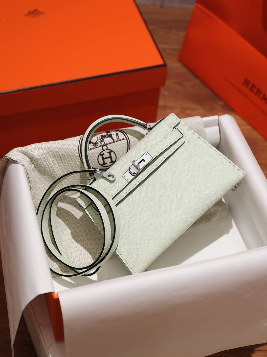 Shebag hand made Hermes Mini Kelly 2 bag in bubble green in epsom leather review(Feb 2026 updated)-Best Quality designer Bag Review, and online shopping, designer bag ru